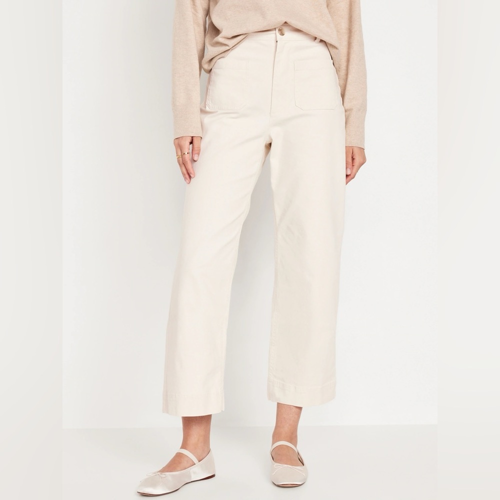 Old Navy High-Waisted Cropped Wide Leg Pants